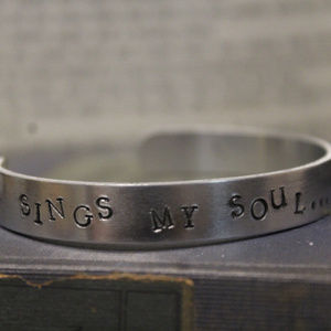 Then sings my soul bracelet silver bangle christia